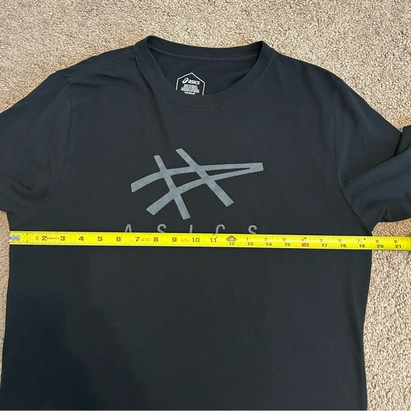 Asics Men’s Shirt Medium Black with Logo - Picture 6 of 9